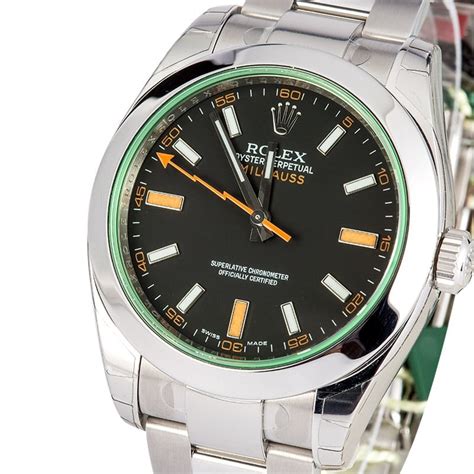 milgauss rolex green|Rolex Milgauss 116400 white dial.